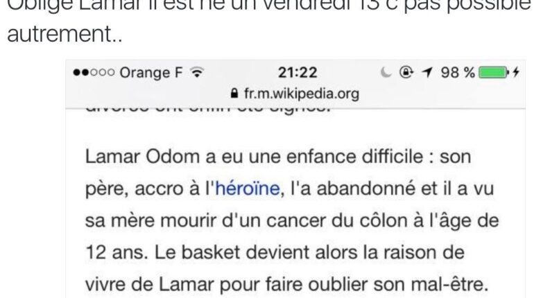 L’histoire de Lamar Joseph Odom le star de basket-ball..
