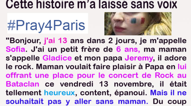 Cette histoire m’a laissé sans voix, je partage..