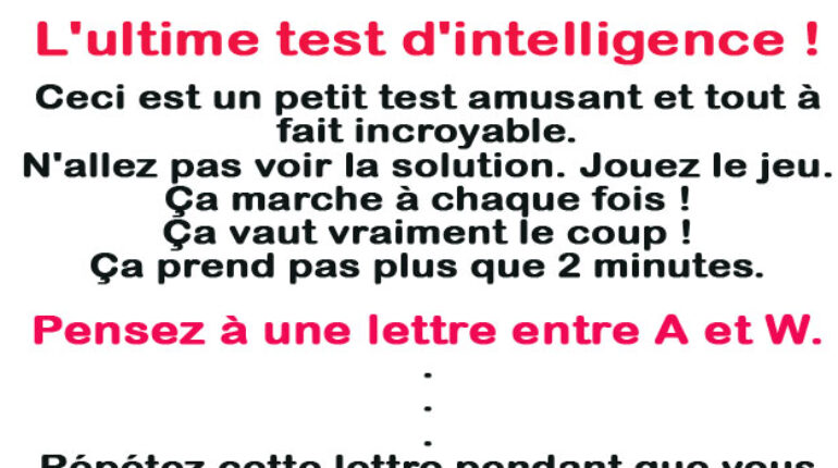 IL faut suivre les étapes attentivement pour bien comprendre…