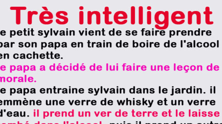 Quand un père décide de faire une leçon de morale à son fils.