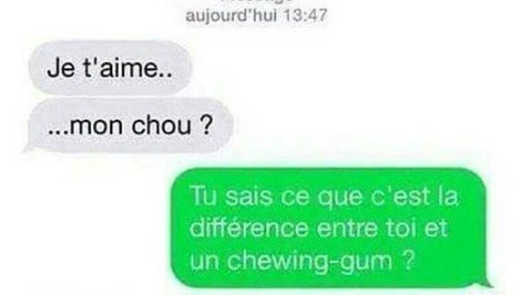 Ou va le respect? il compare sa copine à un Chewing-gum