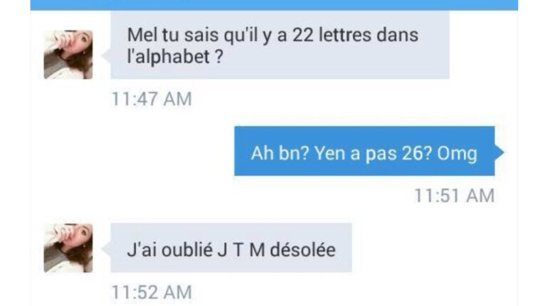 Quand on oublie le nombre de lettres dans l’alphabet pour une bonne raison..