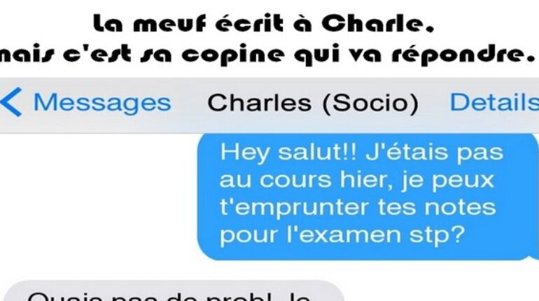 Quand une fille répond aux messages de son mec!
