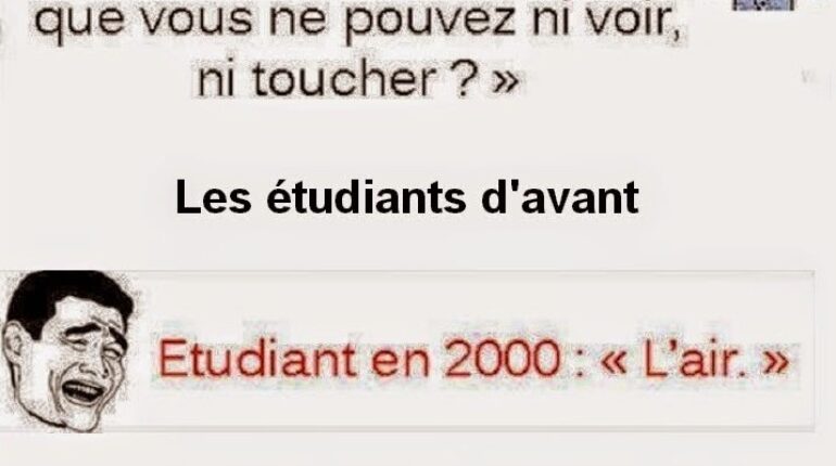 Les étudiant d’avant Vs ceux d’aujourd’hui..