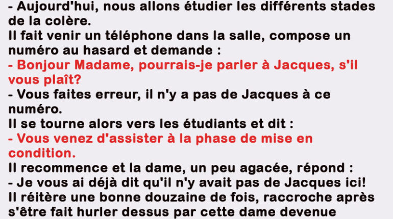 Quand un étudiant donne une bonne leçon à son prof!
