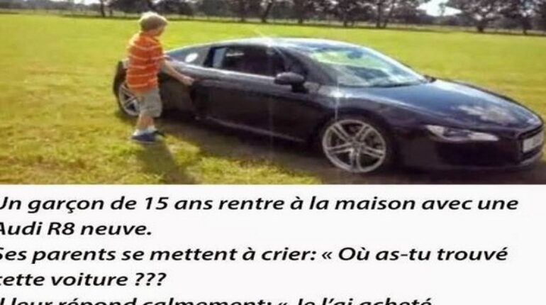 Un garçon de 15 ans achète une Audi R9 neuve contre un prix incroyable !