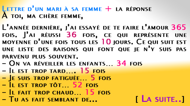Beaucoup de math avant de mettre fin à leur relation