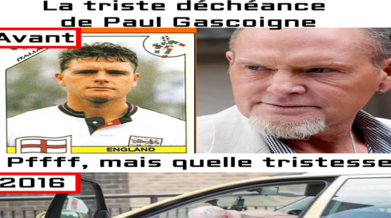 Paul Gascoigne est apparu en public dans un triste état. Son état de santé inquiète de plus en plus.