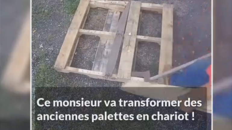 Un chariot simple et efficace fabriqué à partir de palettes!