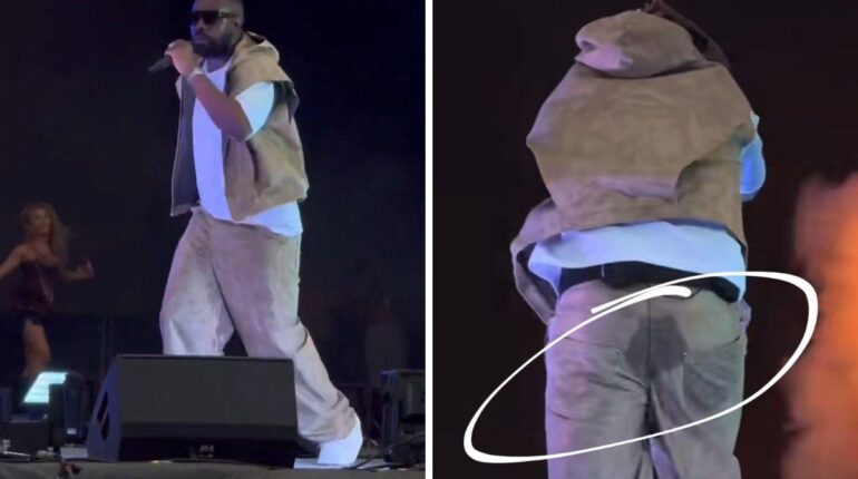 La tache sur le pantalon de Gims qui fait le buzz : « Il a essayé de se cacher mais… » Buzz Concert événement people Gims les réseaux sociaux musique