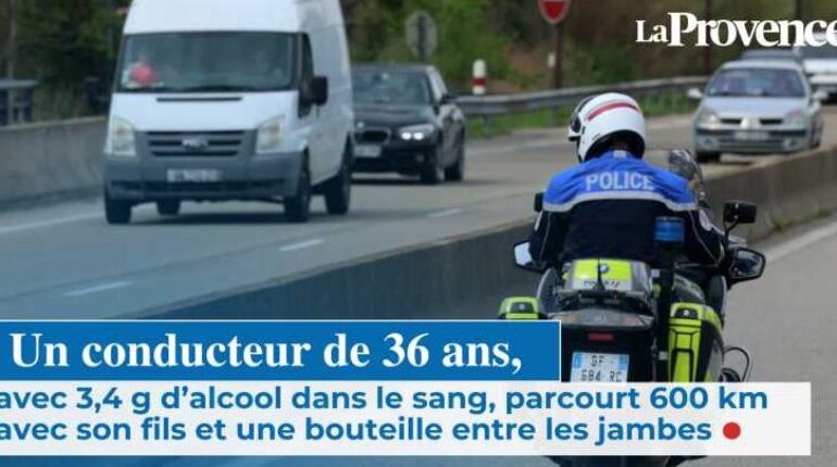 Il traverse 600 km avec son fils et arrive à destination avec une bouteille de pastis entre les jambes Alcool au volant Conduite alcoolique faits divers justice Mise en danger Sécurité routière