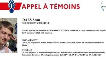 Adolescent Appel à témoins Charente-Maritime disparition Gendarmerie