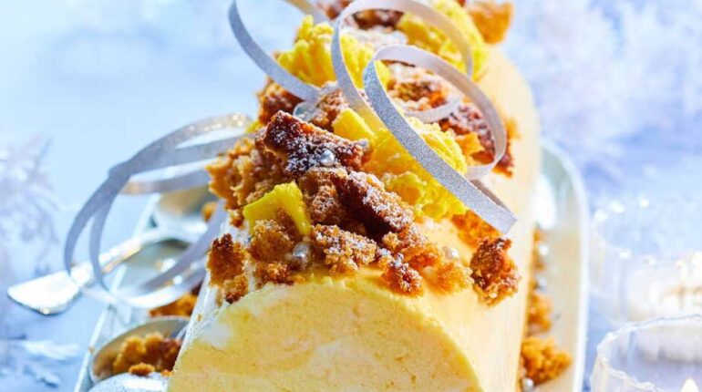 Bûche de Noël glacée : la méthode simple avec des glaces du commerce qui se conserve 3 semaines Apéro de Noël Bûche de Noël Bûche glacée Dessert glacé Glace maison Pâtisserie Recette facile