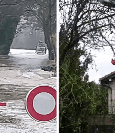 Saint-Thibéry : un camion de gaz piégé dans la crue après avoir ignoré les barrages, l&rsquo;hélicoptère de secours touché par la foudre