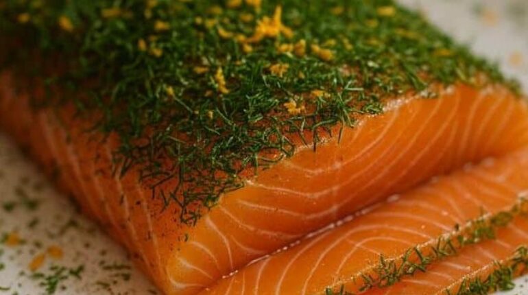 Cannelle Cauchemar en cuisine Gravlax poisson d’argent Recette festive Saumon fumé Vigilance orange