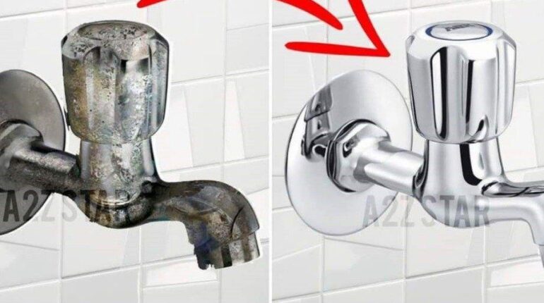 Astuces ménagères bicarbonate de soude citron nettoyage dentaire Robinets de salle de bain 