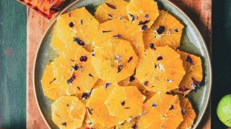 Cannelle Dessert fruits Oranges Recette facile sans sucre 