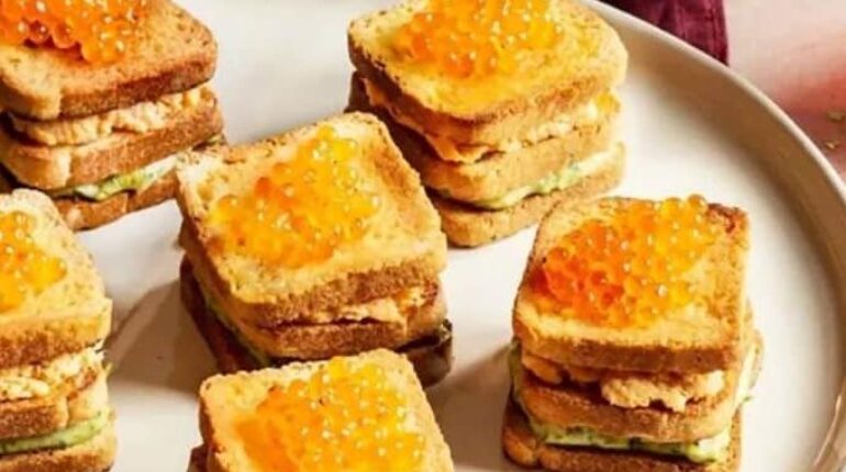 Apéritif Gourmandise Recette facile Roquette Saumon fumé Toasts