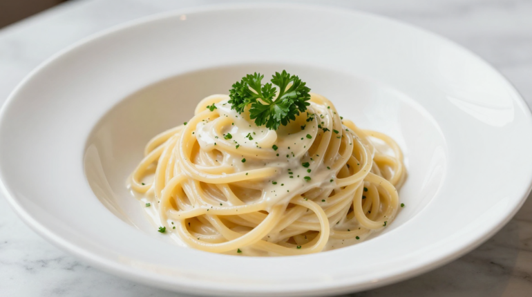 Cuisine italienne Cuisine rapide Fruits de mer Linguine Pâtes Plat raffiné Recette facile