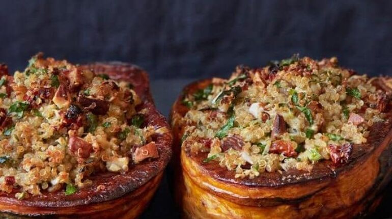 Alimentation végétarienne Amandes Courge Cuisine facile Fruits secs Quinoa Recette facile