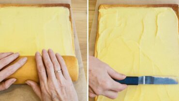 Bûche de Noël citron Dessert envisageable avant les fêtes Mascarpone Pâtisserie maison Recette festive