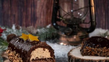 Bûche de Noël Chocolat Dessert envisageable avant les fêtes Praliné Préparation Facile Recette facile