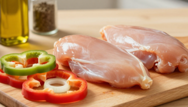 Airfryer Cuisine saine Plat savoureux poivrons Poulet Recette rapide