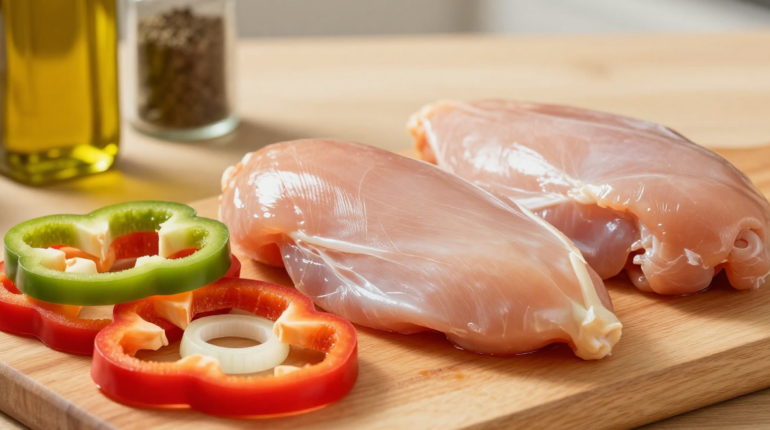 Airfryer Cuisine saine Plat savoureux poivrons Poulet Recette rapide