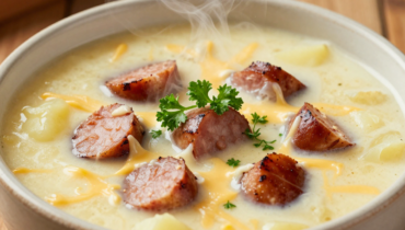 Cuisine simple Plat réconfortant Pommes de terre Recette facile Saucisse fumée Soupe