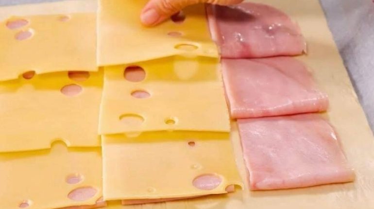 Apéritif Boules de fromage Jambon Pâte feuilletée Recette rapide Snack 