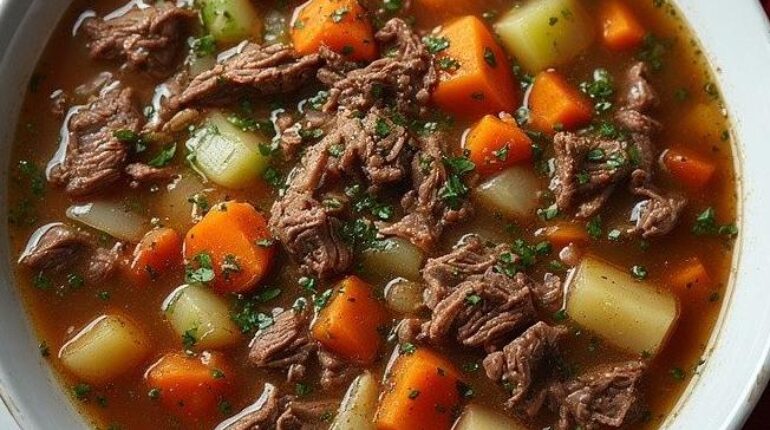 Astuce cuisine Bœuf égout Jus de fruits et légumes Mijotage Recette américaine Soupe