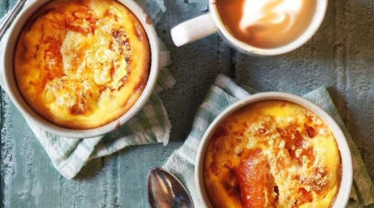 Agrumes Crème dessert Crumble salé Fleurs de pomelo Gourmandise Recette américaine 