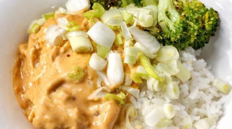 Cacahuètes Cuisine facile Gingembre Lait de coco Poulet Recette rapide 