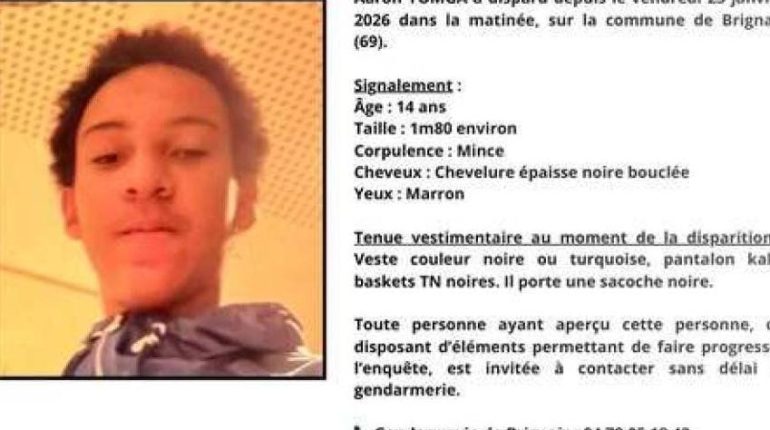 Adolescent Appel à témoins Bouches-du-Rhône Brignais disparition 