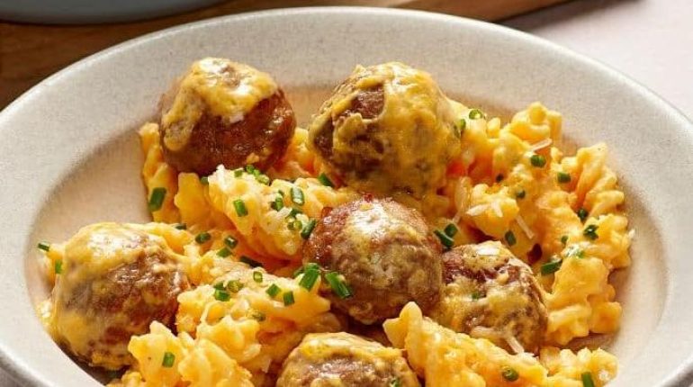 Boulettes de veau Courge Butternut Cuisine facile Pâtes Plat principal Recette américaine 