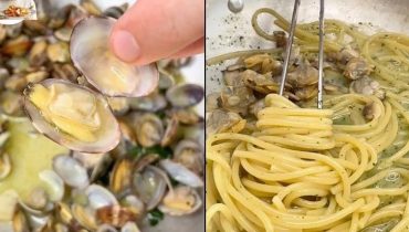 Cuisine italienne Fruits de mer Palourdes Recette américaine Sauce blanche Spaghetti