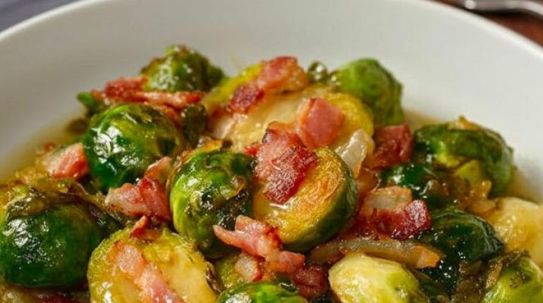 Accompagnement Choux de Bruxelles Cuisine facile Jus de fruits et légumes Lard fumé Recette américaine 