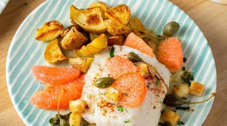 Astuce cuisine Cabillaud Pamplemousse Plat traditionnel Poisson blanc Recette américaine 