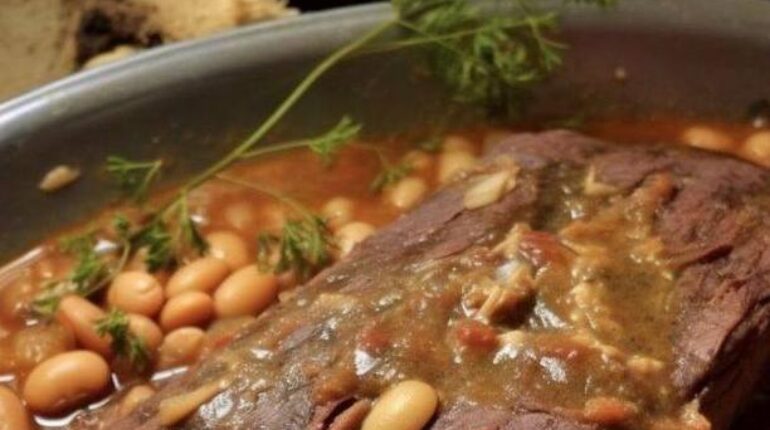 Haricots pinto Mijoteuse Plat familial Recette beauté Rôti de bœuf Slow cooker