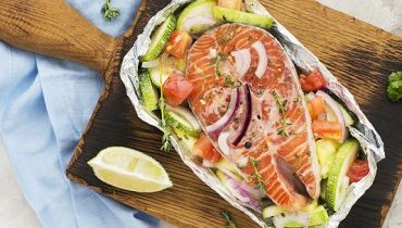 Miel ail Moutarde Papillote Plats légers Recette américaine Saumon fumé 