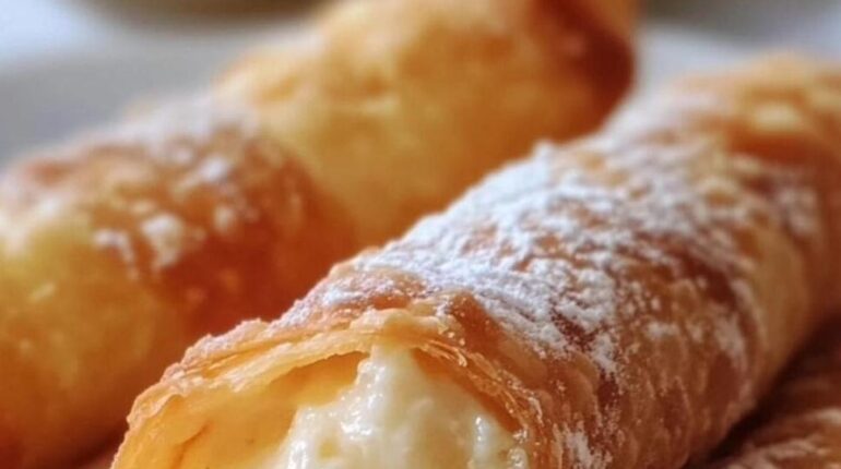 Cannoli Crème Italienne Dessert Feuilletés Pâtisserie Recette facile