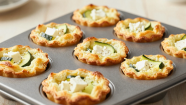 Apéritif Courgettes Feta Mini quiches Plat léger Recette facile Sans pâte