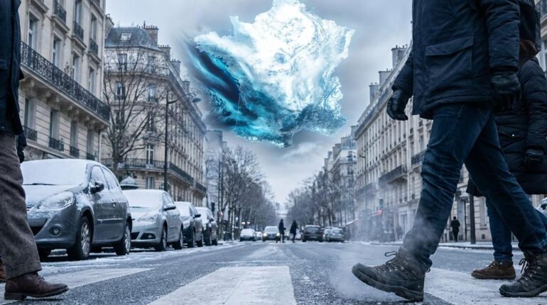 accusent la France Chutes de neige Froid Hiver Météo Verglas