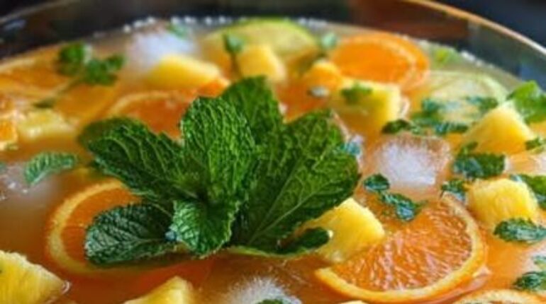 Agrumes Ananas boisson Cuisine rapide Punch Recette automnale Sans alcool
