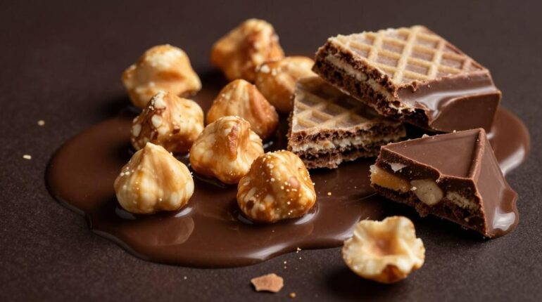 Barres chocolatées Cuisine express Dessert sans cuisson Desserts Noisettes Recette américaine