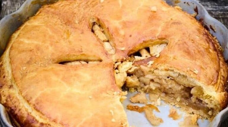 Apple pie Cuisine française Dessert Pâtisserie Pommes Recette américaine