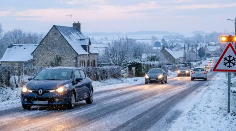 Neige et verglas : 38 départements en vigilance orange et consignes strictes de déplacements dès mercredi accusent la France Chutes de neige Circulation Météo Sécurité dans les transports Verglas Vigilance orange