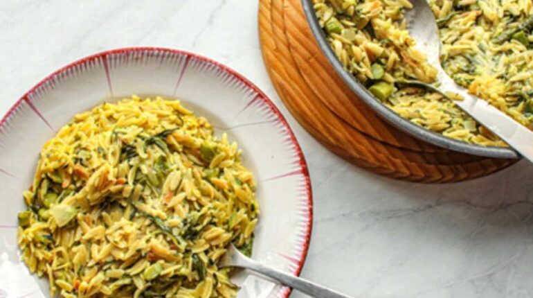 Cuisine rapide Curry Lait de coco One-pot Orzo Poulet Recette américaine