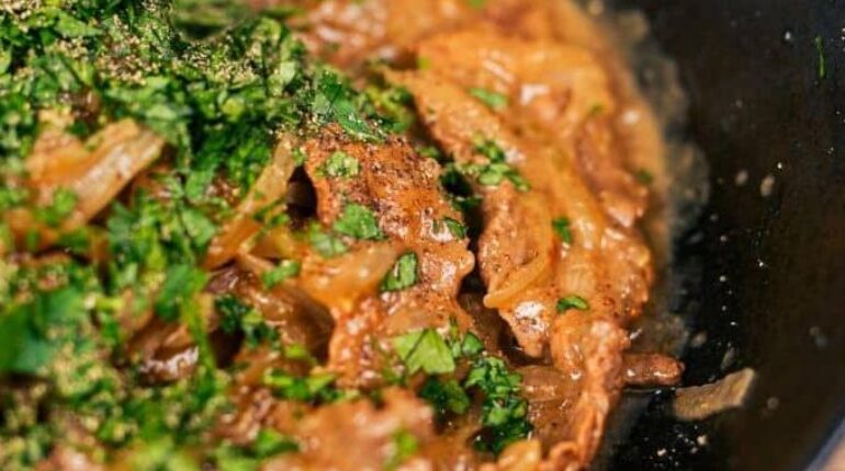 Bœuf Cuisine française Normande Oignons confits Recette beauté Vinaigre de cidre