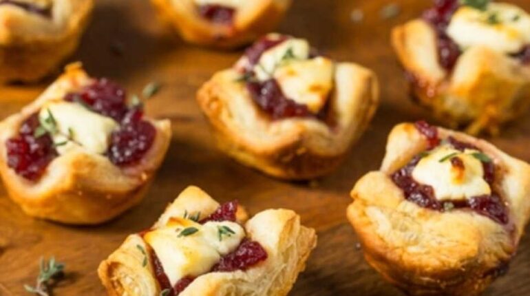 Apéritif Cranberries Cuisine festive Gabriel Attal Pâte feuilletée Recette facile Recette rapide